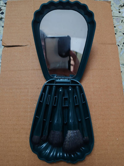 5pcs Soft Bristles with Mirror Case
